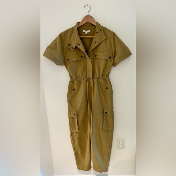 Shona Joy NERUDA UTILITY BOILER SUIT WHEAT Khaki Combat Utility Jumpsuit - Picture 6 of 16